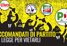 NOI UNICA TESTA DI PONTE DELLA SOCIETÀ CIVILE, PROPONIAMO LEGGE PER VIETARE RACCOMANDATI DI PARTITO