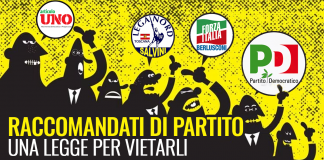 NOI UNICA TESTA DI PONTE DELLA SOCIETÀ CIVILE, PROPONIAMO LEGGE PER VIETARE RACCOMANDATI DI PARTITO