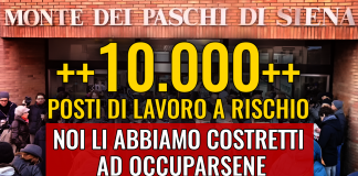 GRAZIE A NOI REGIONE TOSCANA APRIRA’ TAVOLO DI CRISI A TUTELA DEI LAVORATORI MONTE PASCHI DI SIENA