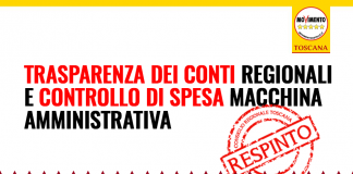 PD CONTRARIO A TRASPARENZA DEI CONTI REGIONALI E CONTROLLO DI SPESA MACCHINA AMMINISTRATIVA