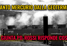 MERCURIO DA TORRI GEOTERMICHE? PER PD-ROSSI TUTTO OK MA FINORA MANCAVA SISTEMA MONITORAGGIO STANDARD