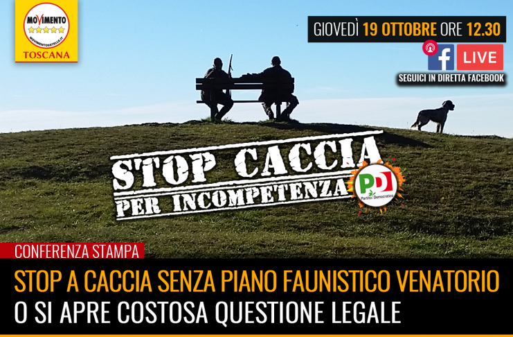 STOP A CACCIA SENZA PIANO FAUNISTICO VENATORIO O SI APRE COSTOSA QUESTIONE LEGALE