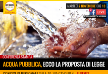 ACQUA PUBBLICA, ECCO LA PROPOSTA DI LEGGE – conferenza stampa