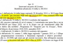 PD HA RITARDATO FINANZIAMENTI PER DARSENA EUROPA (LIGHT) AL … 2020