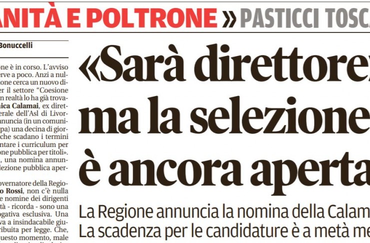 ARROGANZA DA FINE IMPERO: DIRIGENTE ANNUNCIATA COME CERTA, MA SELEZIONE PUBBLICA ANCORA IN CORSO …