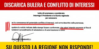 REGIONE TACE SU CONFLITTO DI INTERESSE E VA AVANTI SU DISCARICA BULERA