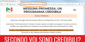 PD IPOCRITA: MESI DI ANNUNCI SU ASSUNZIONI IN SANITA’ E POI TAGLIANO IL PERSONALE