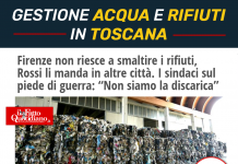 GESTIONE ACQUA E RIFIUTI IN TOSCANA “GIUNTA PD AL CAPOLINEA”