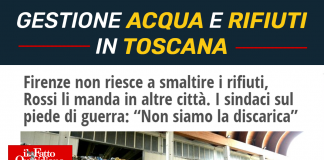 GESTIONE ACQUA E RIFIUTI IN TOSCANA “GIUNTA PD AL CAPOLINEA”