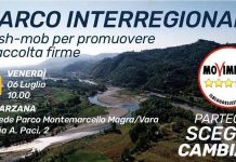 FLASHMOB PER IL PARCO INTERREGIONALE LIGURIA-TOSCANA ANTICIPA LA KERMESSE “GOLFO SOTTO LE 5 STELLE”