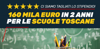 TAGLIO DEGLI STIPENDI DEI CONSIGLIERI REGIONALI M5S: 160 MILA EURO DESTINATI ALLE SCUOLE TRA 2017 E 2018
