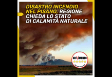 DISASTRO INCENDIO NEL PISANO, LA REGIONE SI ATTIVI QUANTO PRIMA