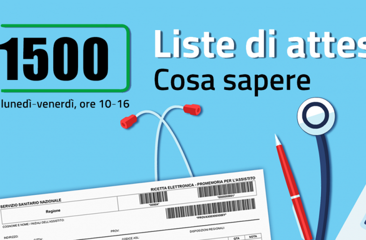 Liste d’attesa e disservizi, c’è il numero 1500