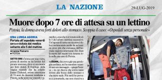Deceduta al pronto soccorso di Pistoia, mozione del M5S in Regione