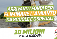 Amianto, Giannarelli (M5S Toscana): “La Toscana si attivi subito: ci sono oltre 10 milioni per rimozione da scuole e ospedali”
