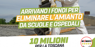 Amianto, Giannarelli (M5S Toscana): “La Toscana si attivi subito: ci sono oltre 10 milioni per rimozione da scuole e ospedali”